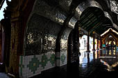 Myanmar - Mandalay, Kuthodaw Pagoda. 729 white pitaka pagodas contain the Tipitaka, the sacred texts of Theravada Buddhism. 